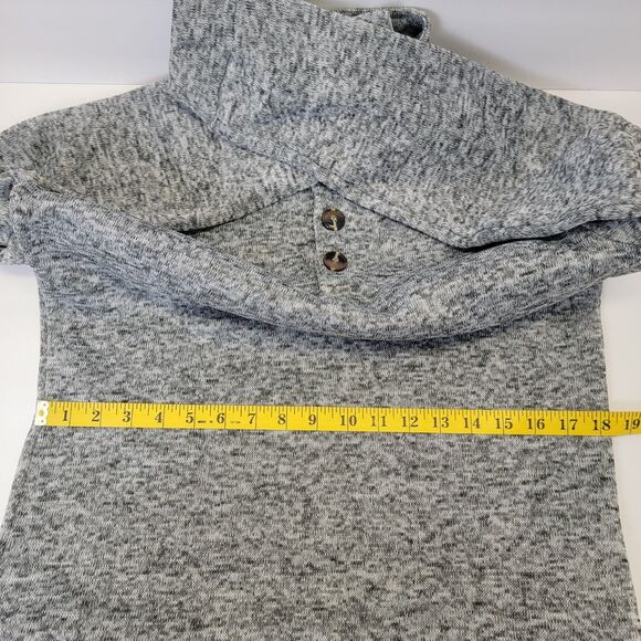Coofandy Mens Marled Gray Qtr Button Pullover Long Sleeve Sweater S NWT - Picture 10 of 16